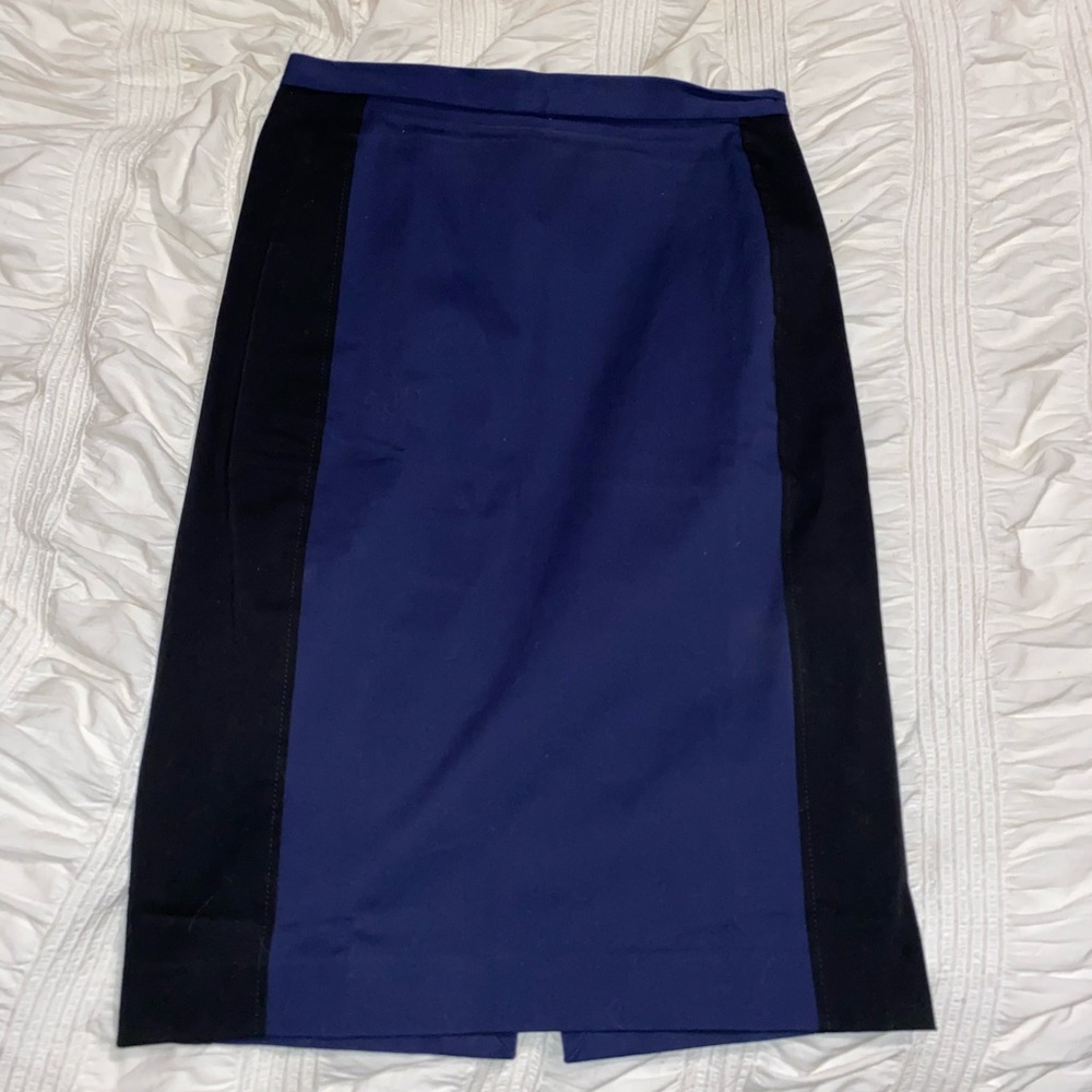 Black and Blue Pencil Skirt